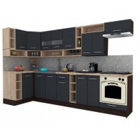 Bucatarie de Colt COSSY NEW ST. 120-320, Wenge / Decor 0164